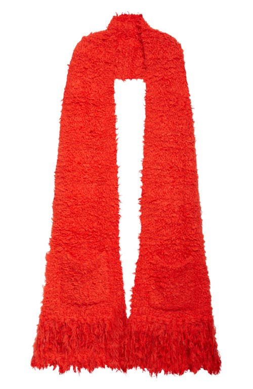 ZANKOV Lyosha Alpaca & Mohair Blend Scarf in Persimmon 