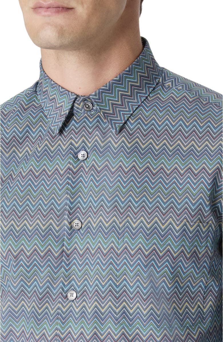 Missoni Poplin Cotton Shirt With Zigzag Pattern, Alternate, color, Multicoloured