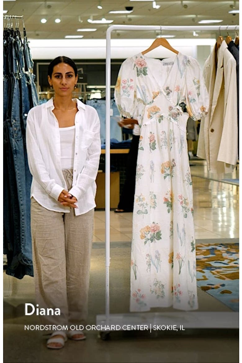 Jemima Floral Eyelet Cutout Maxi Dress video