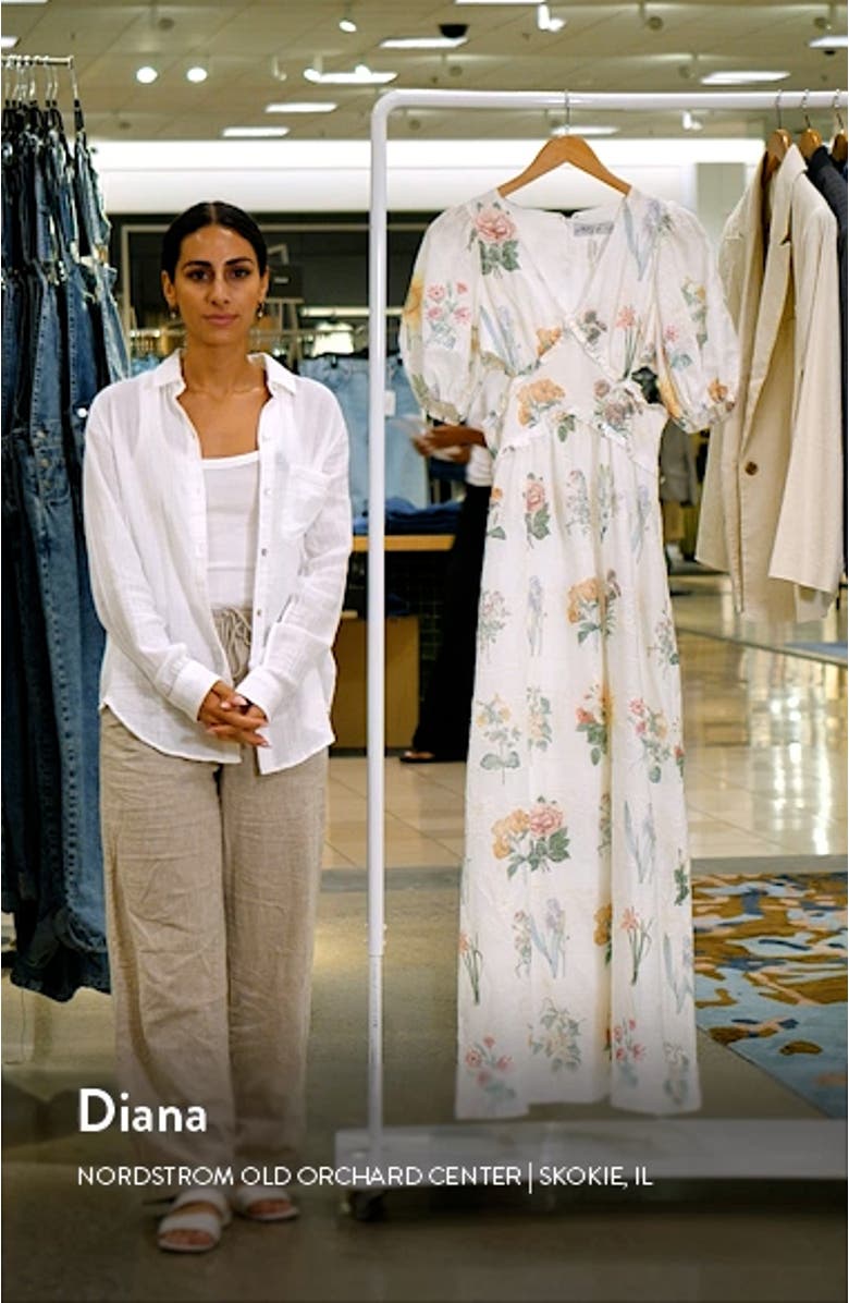 Jemima Floral Eyelet Cutout Maxi Dress, sales video thumbnail