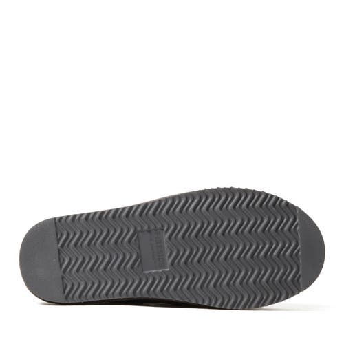 Dearfoams Fireside Grafton Quilted Genuine Shearling Clog Slipper In Grey