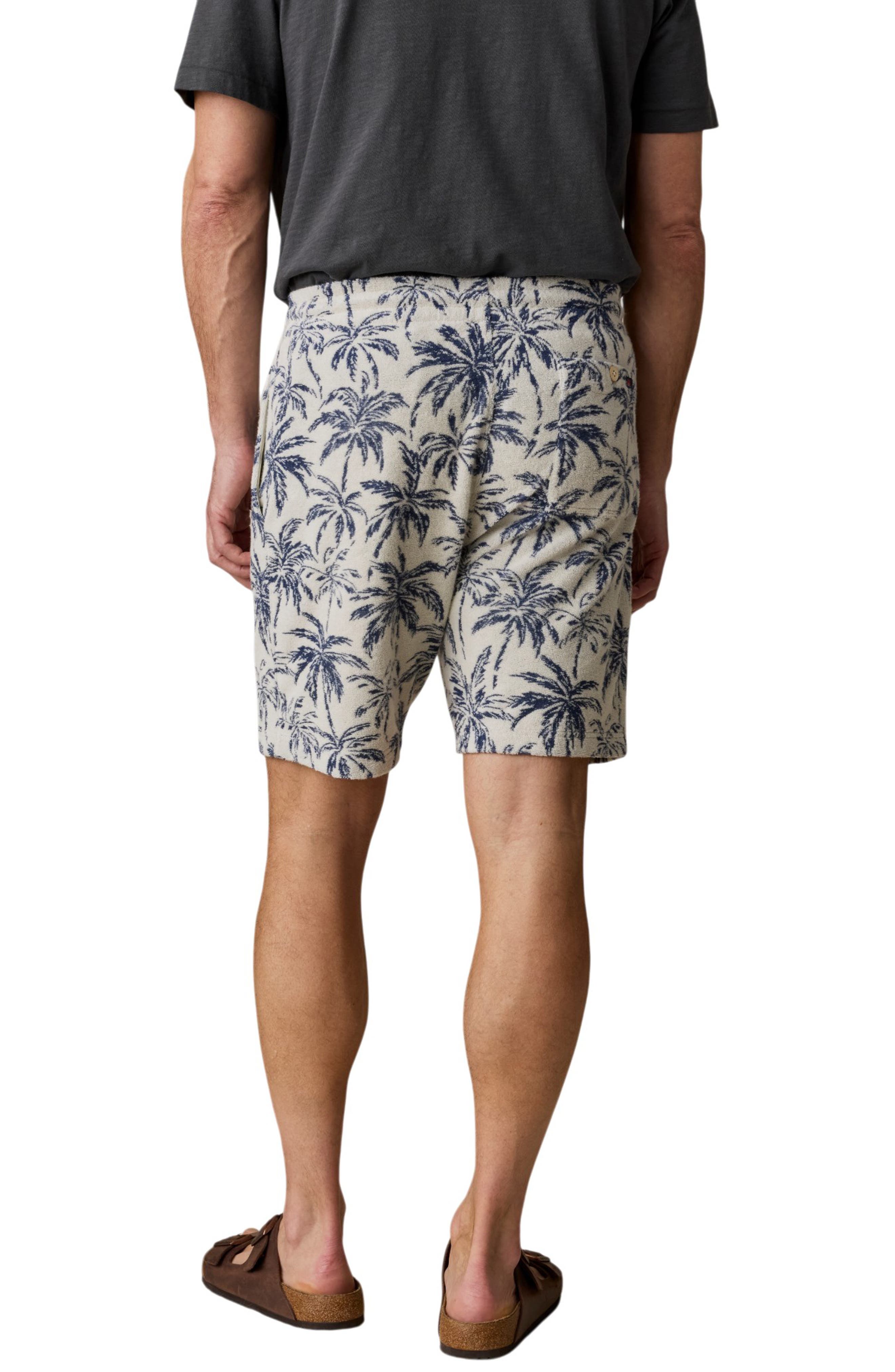 Cabana Leaf Jacquard Terry Cloth Sweat Shorts - image 2
