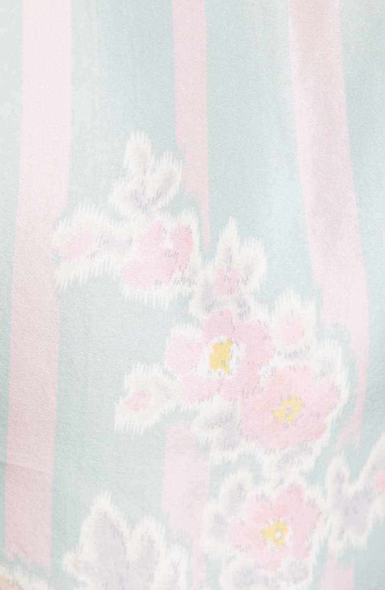 LoveShackFancy Aida Floral Ruffle Silk Blouse, Alternate, color,