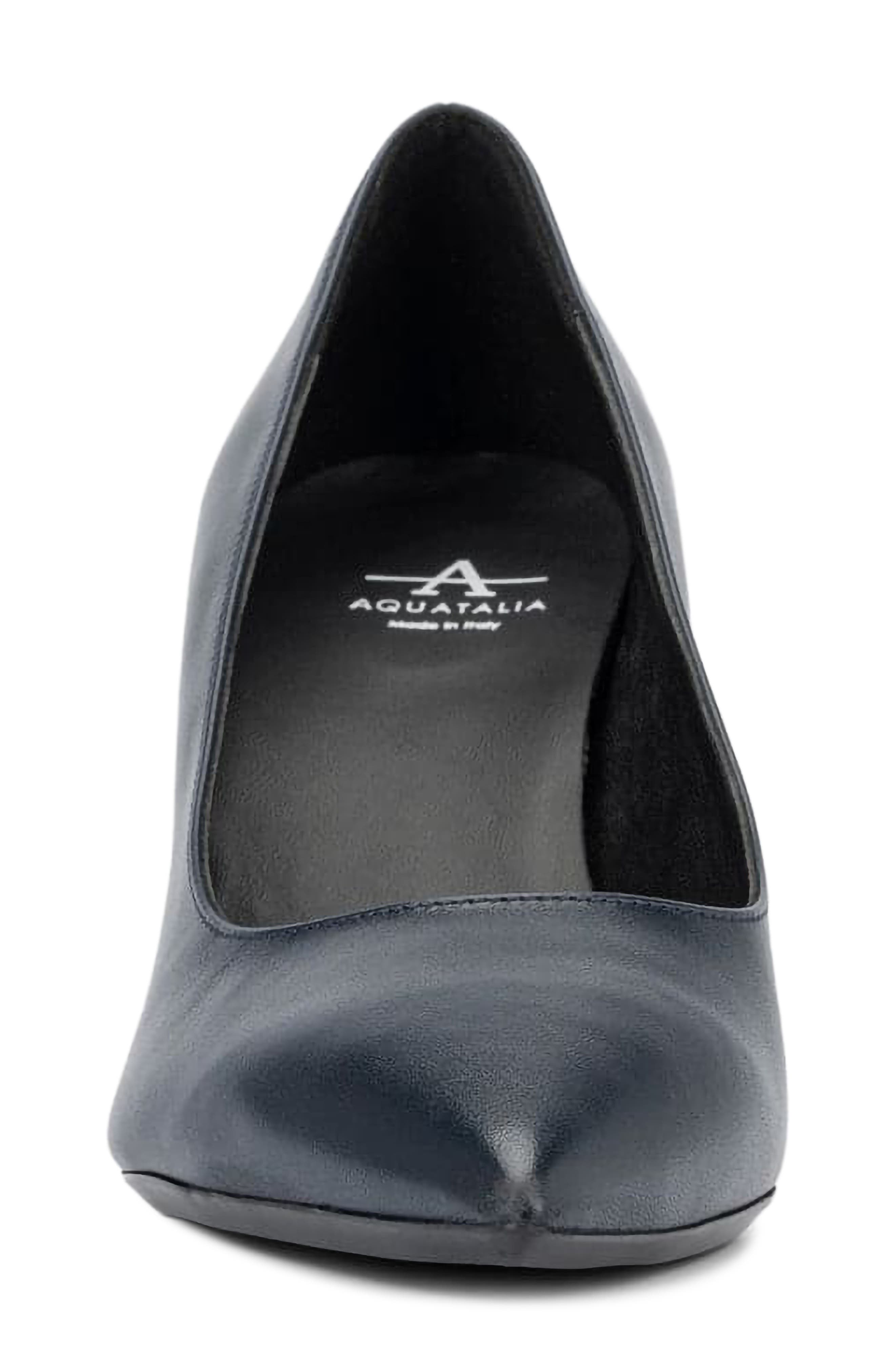 Aquatalia Melina Weatherproof Pointed Toe Pump, Alternate, color, Navy