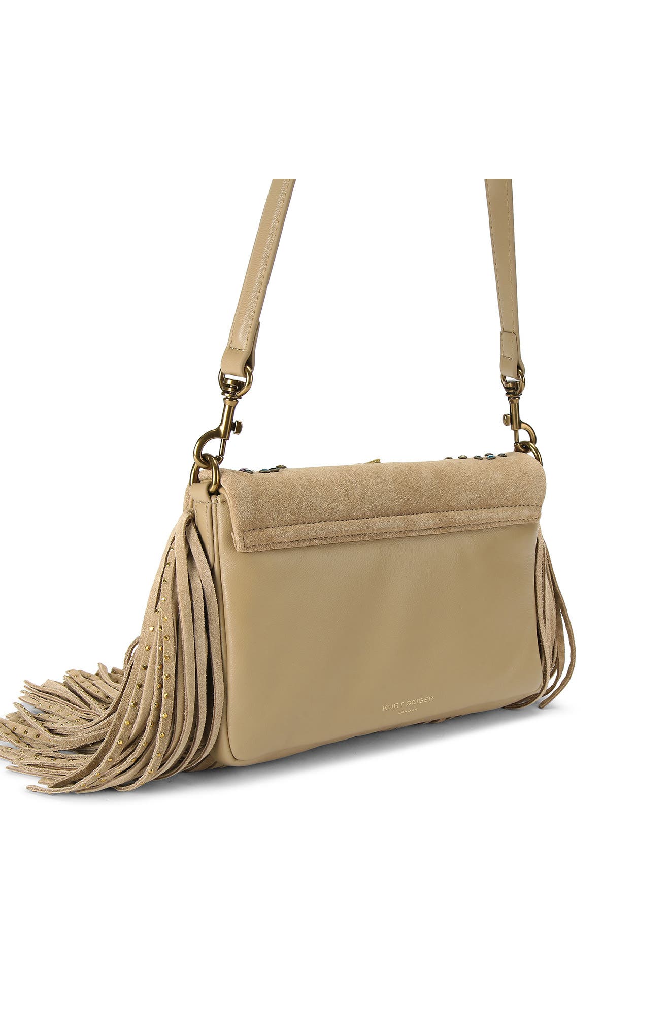 Small Oxford Fringe Suede Shoulder Bag, Alternate, color, OPEN BROWN
