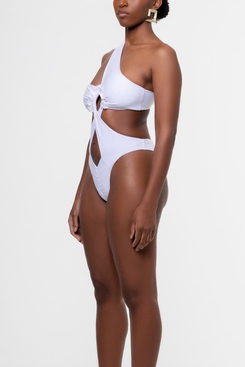Aeriel One-piece Swimsuit, Alternate, color, White