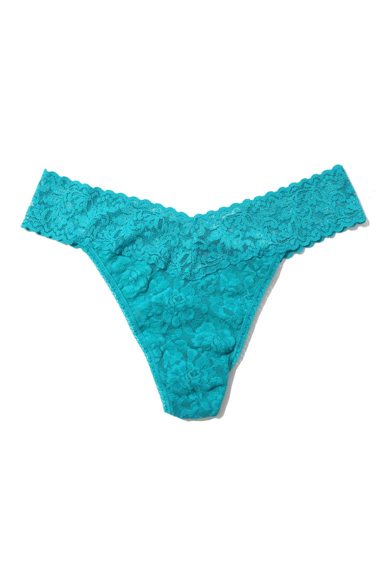 Original Rise Lace Thong, Main, color, SEABREEZE