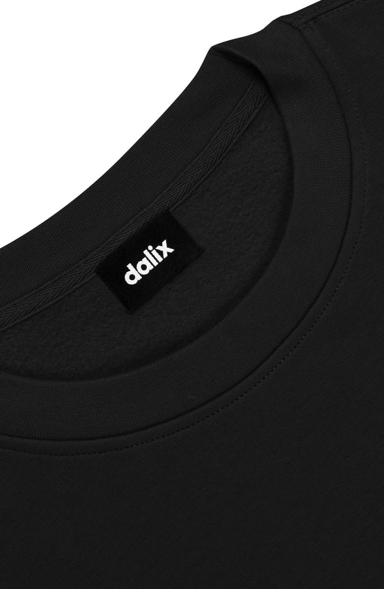 Dalix Butterfly Relaxed Fleece Crewneck Sweatshirt, Alternate, color, Black