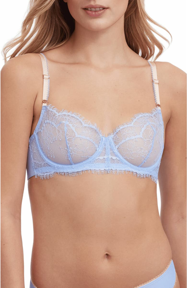 Skarlett Blue Entice Fling Lace Balconette, Main, color, Waterfall