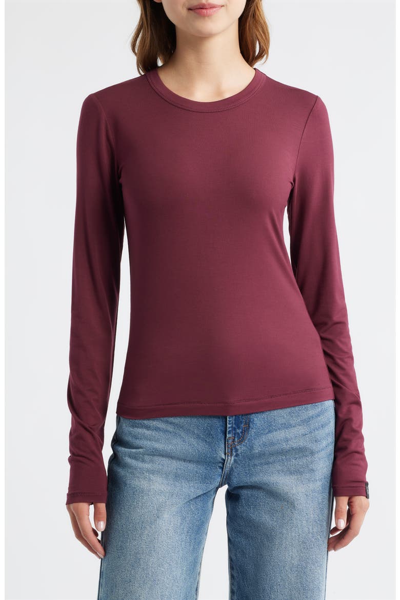 Luca Long Sleeve Jersey T-Shirt, Main, color, WINE
