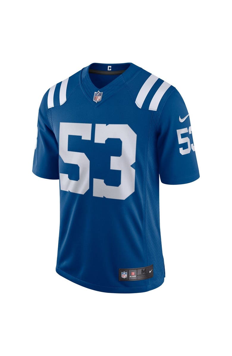 Nike Men's Nike Shaquille Leonard Royal Indianapolis Colts Vapor Limited Jersey, Alternate, color,