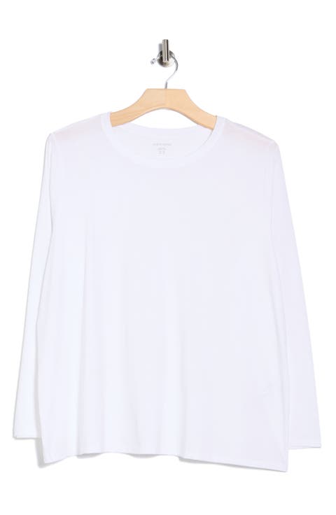 Crewneck Long Sleeve Organic Cotton T-Shirt