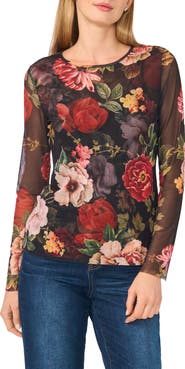 Ted Baker Long Sleeve Mesh Top