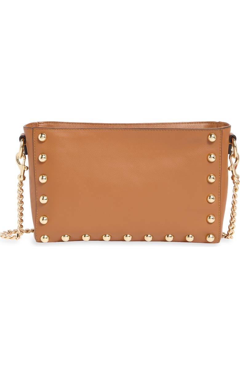 Rebecca Minkoff Mini MAB Stud Crossbody Bag, Main, color, Caramello