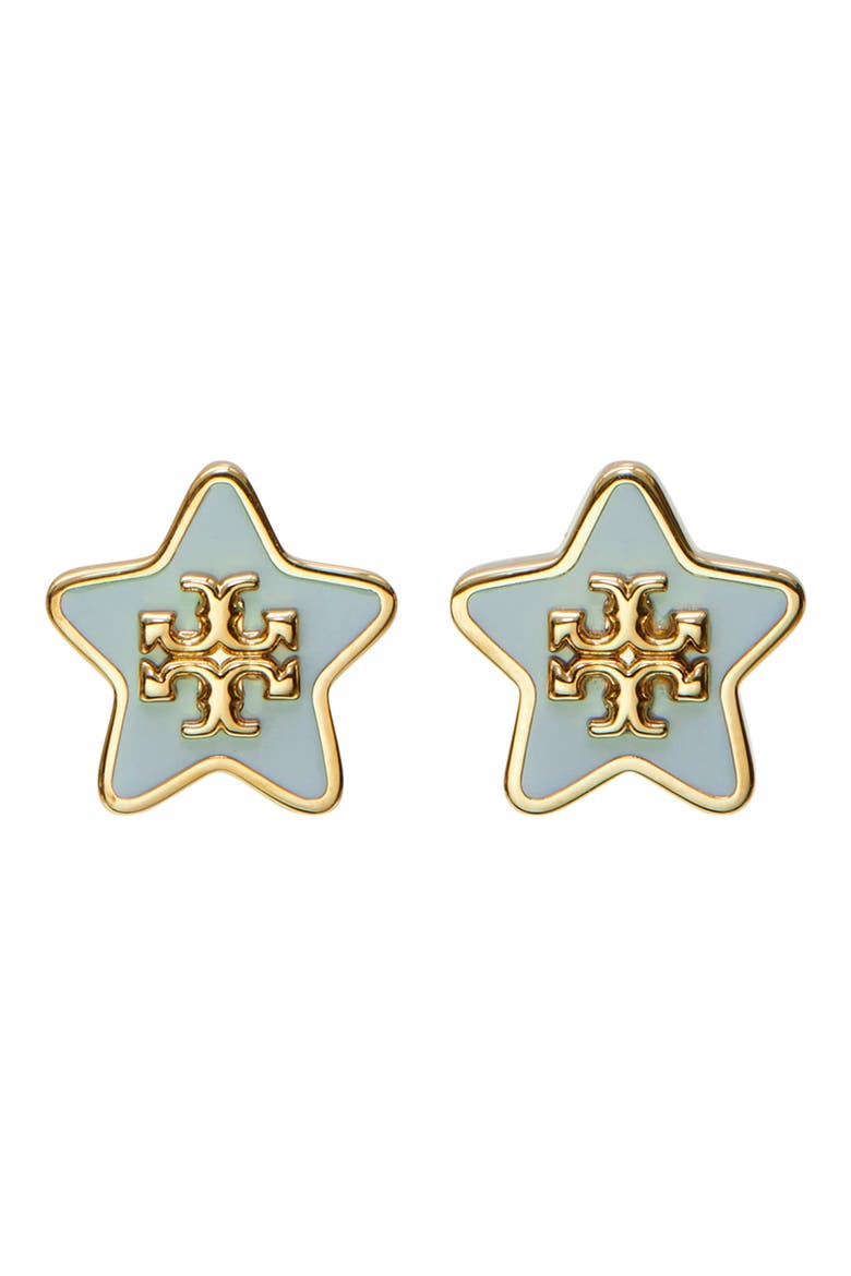 Kira Star Stud Earrings, Main, color, GOLD / GRAY MIST