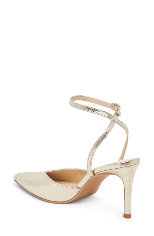 Dolce Vita Keisha Ankle Strap Pump In Gold Metallic