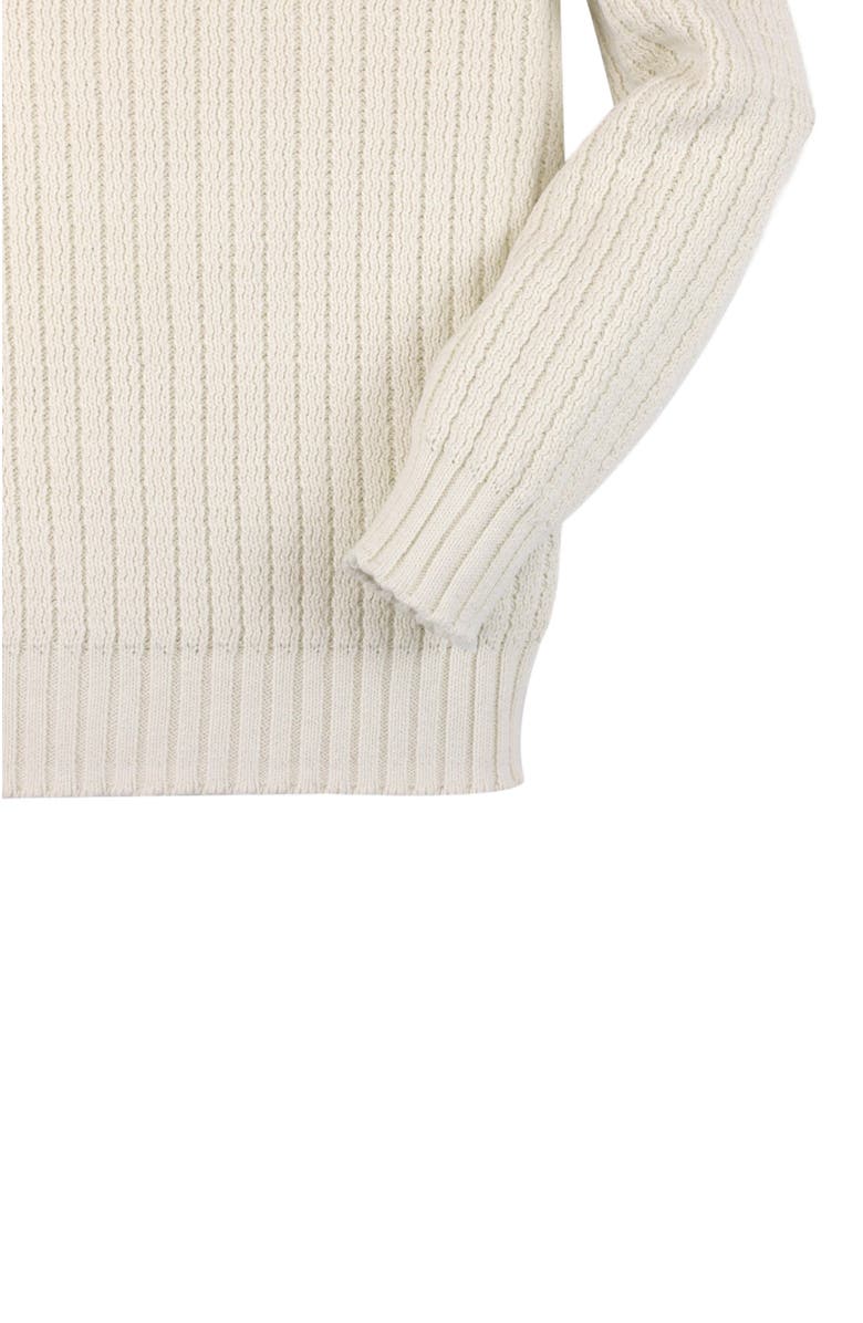 Hope & Henry Boys' Organic Crew Neck Pullover Sweater with Suede Detail, Kids, Alternate, color, 