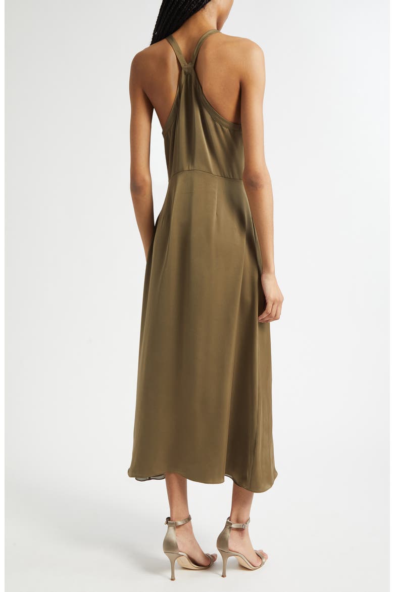 Cynthia Racerback Satin Shirtdress, Alternate, color, OLIVE GREEN