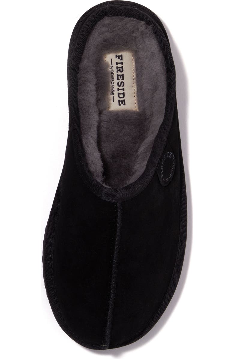 DEARFOAMS Fireside Greta Genuine Shearling Clog Slipper, Alternate, color, Black