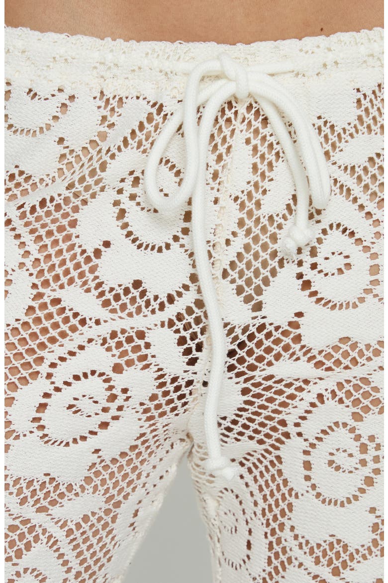 Rosadonna Lace Flared Pants, Alternate, color, CREAM