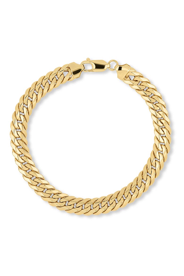 14k Gold Cuban Link Bracelet, Main, color, 14KY