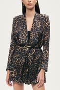 Nocturne Printed Leopard Belted Jacket