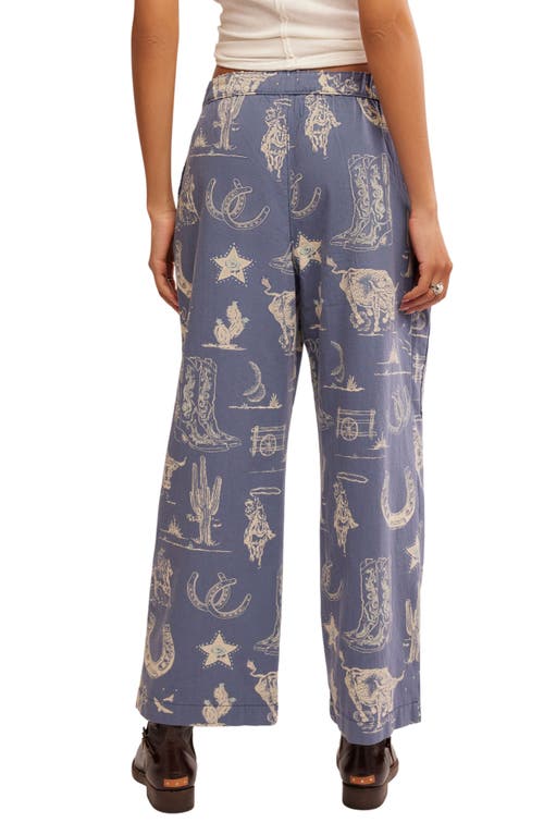 Shop Free People Seaside Pants In Indigo Combo - Rodeo