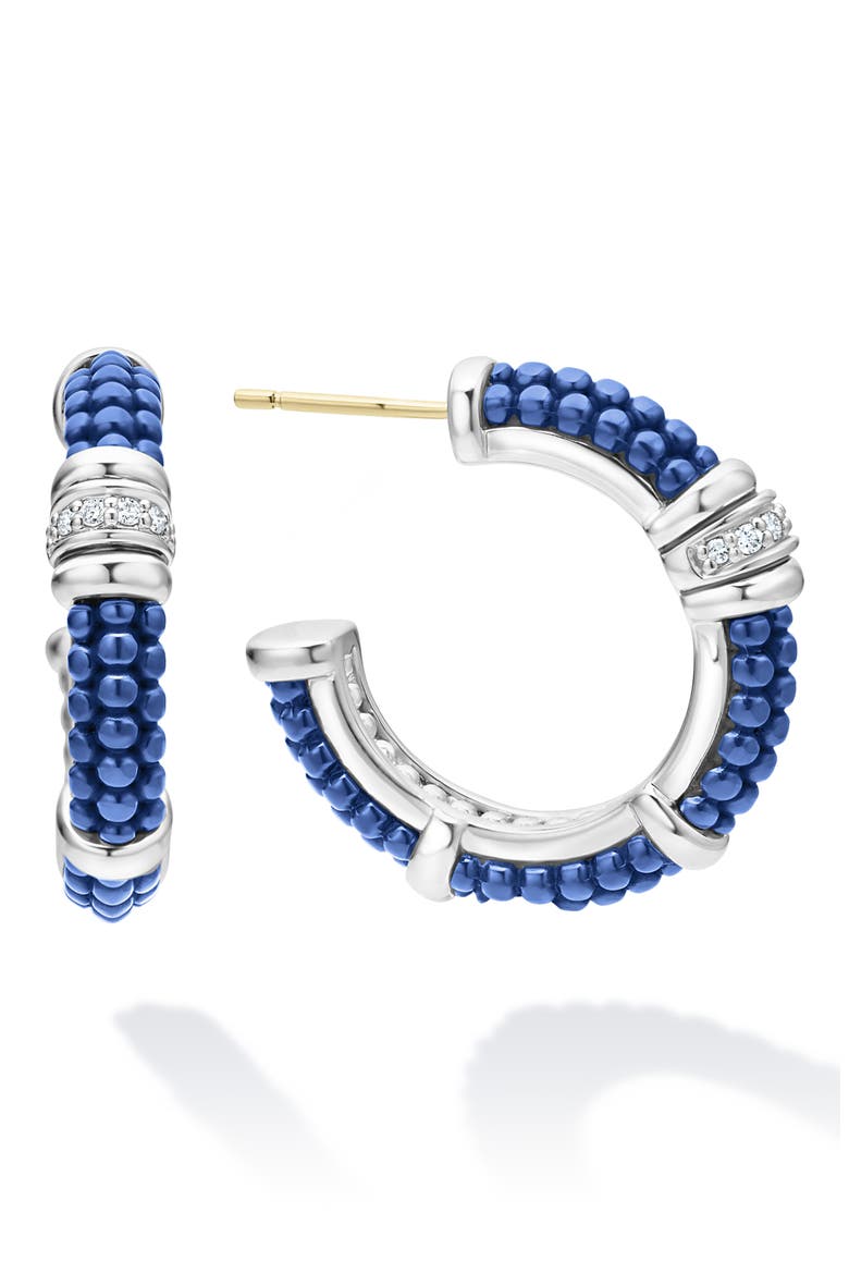 Blue Caviar Diamond Hoop Earrings video