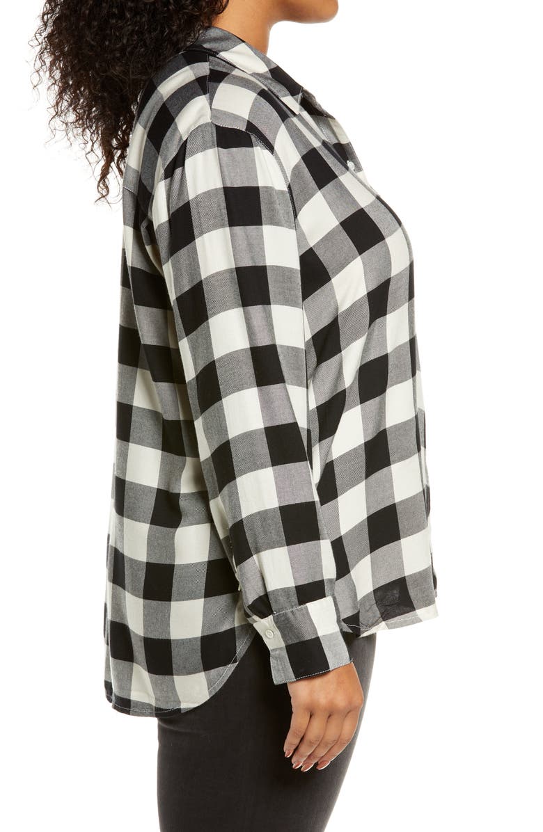 Treasure & Bond Plaid Boyfriend Shirt, Alternate, color,