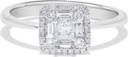 Ancona Fine Jewelry Princess & Baguette Diamond Cluster Ring in 14K White Gold
