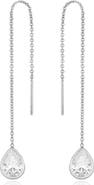 Ettika Barely There Cubic Zirconia Threader Earrings
