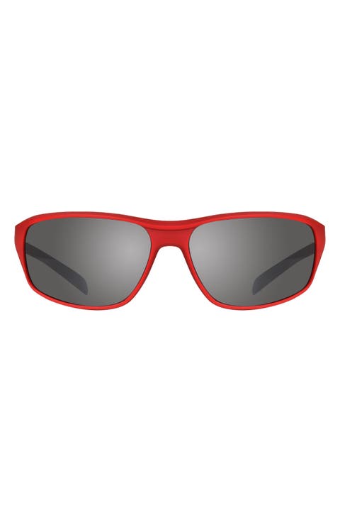 Vertex 67mm Polarized Rectangular Sunglasses