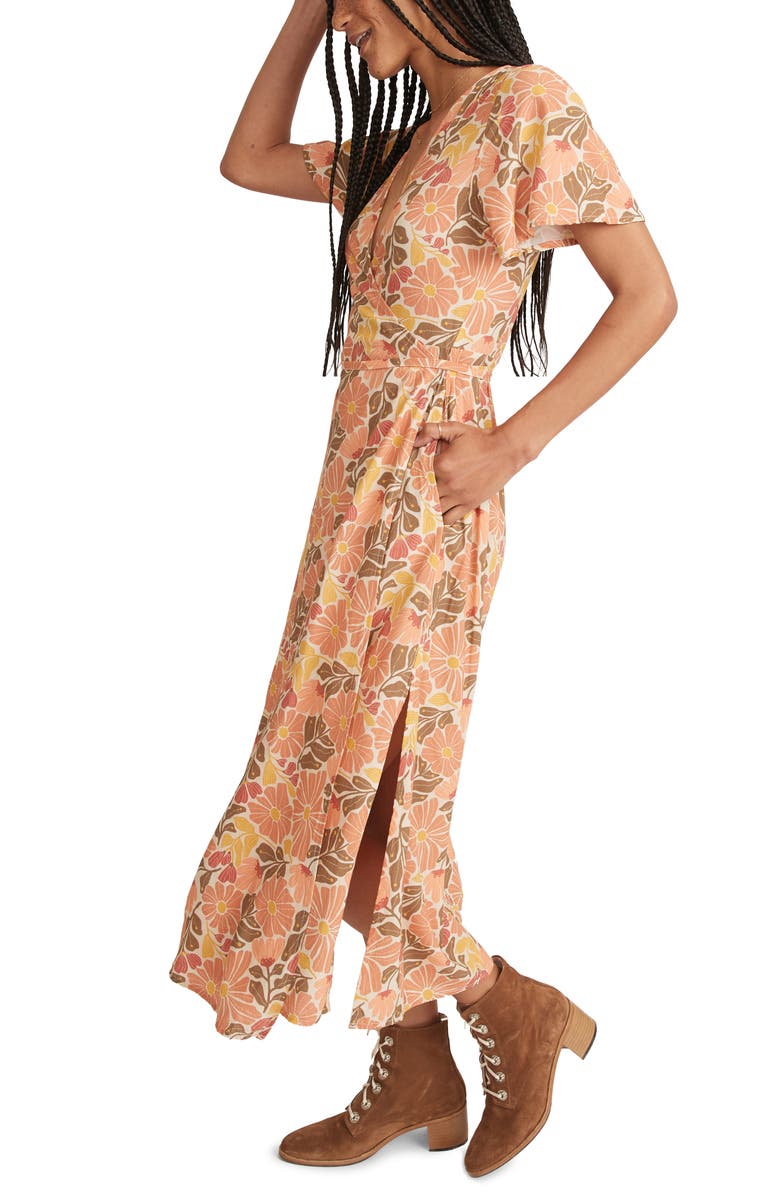 Marine Layer Emlyn Floral Midi Dress, Alternate, color,