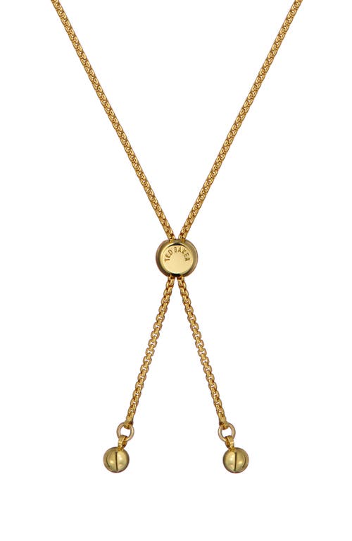 Ted Baker Petial Painted Flower Slider Bracelet In Gold