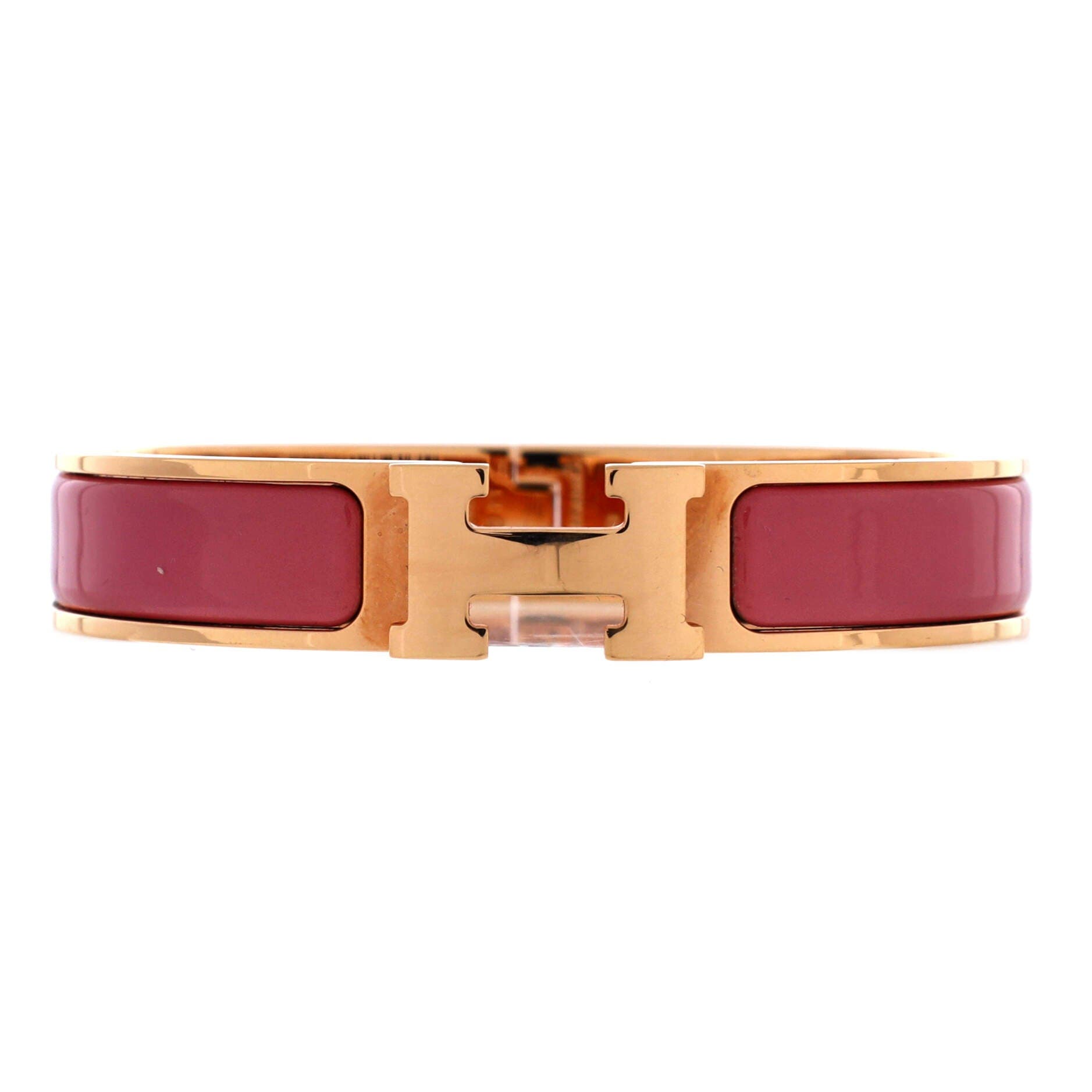 Clic H Bracelet Enamel Narrow, Main, color, Pink