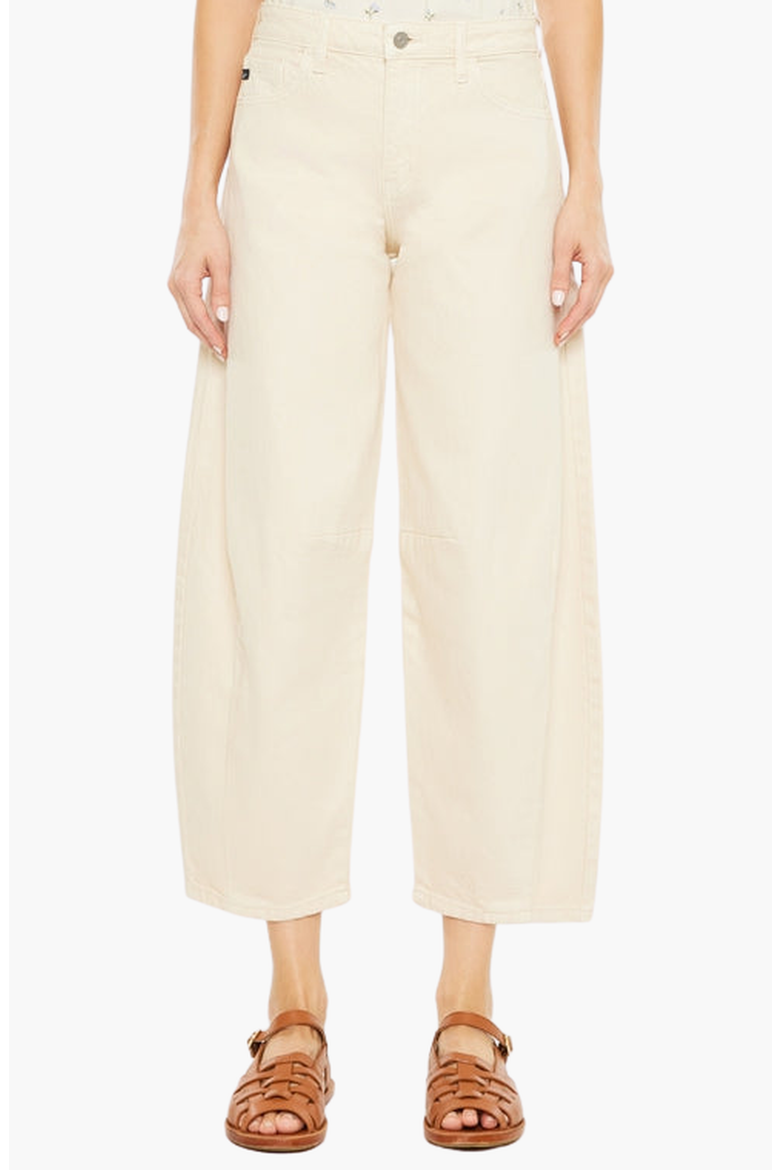 Addison High Rise Horseshoe Cropped Jeans, Main, color, Ivory