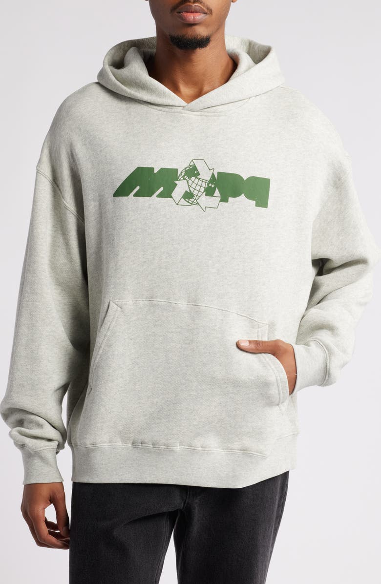 Museum of Peace & Quiet Recycle Logo Graphic Cotton Hoodie, Main, color, 