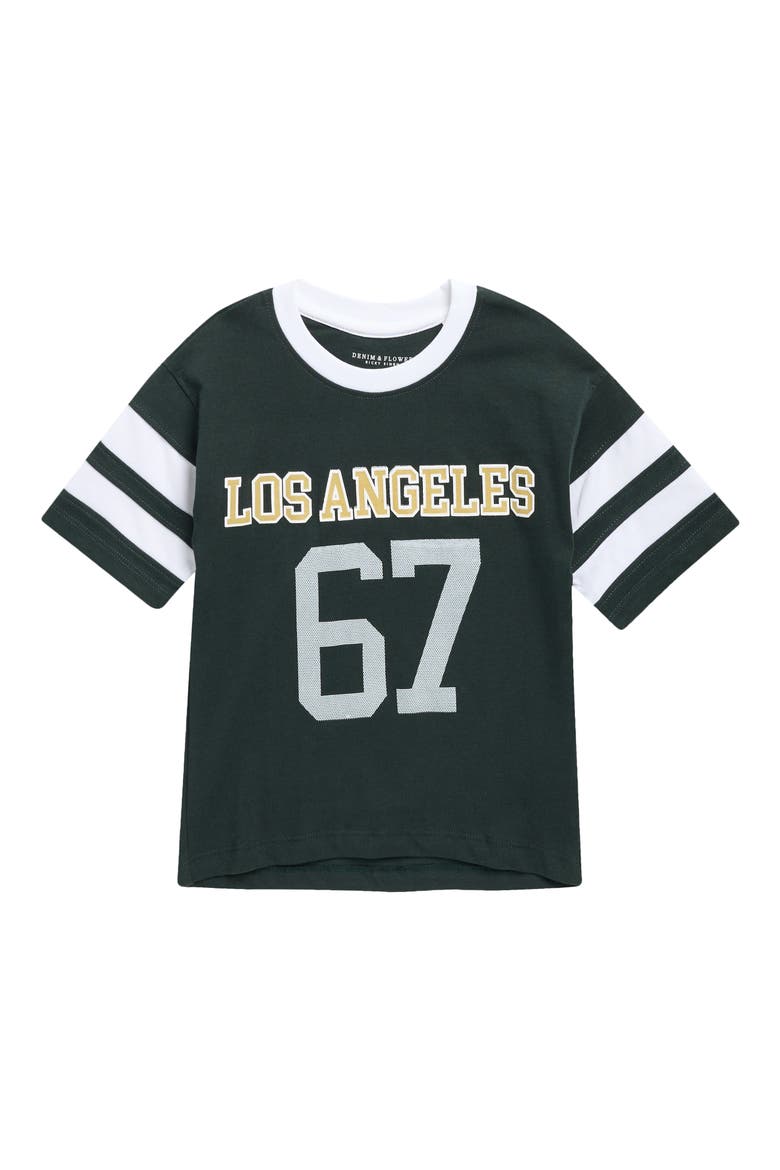 Kids' Graphic Ringer T-Shirt, Main, color, FOREST GREEN