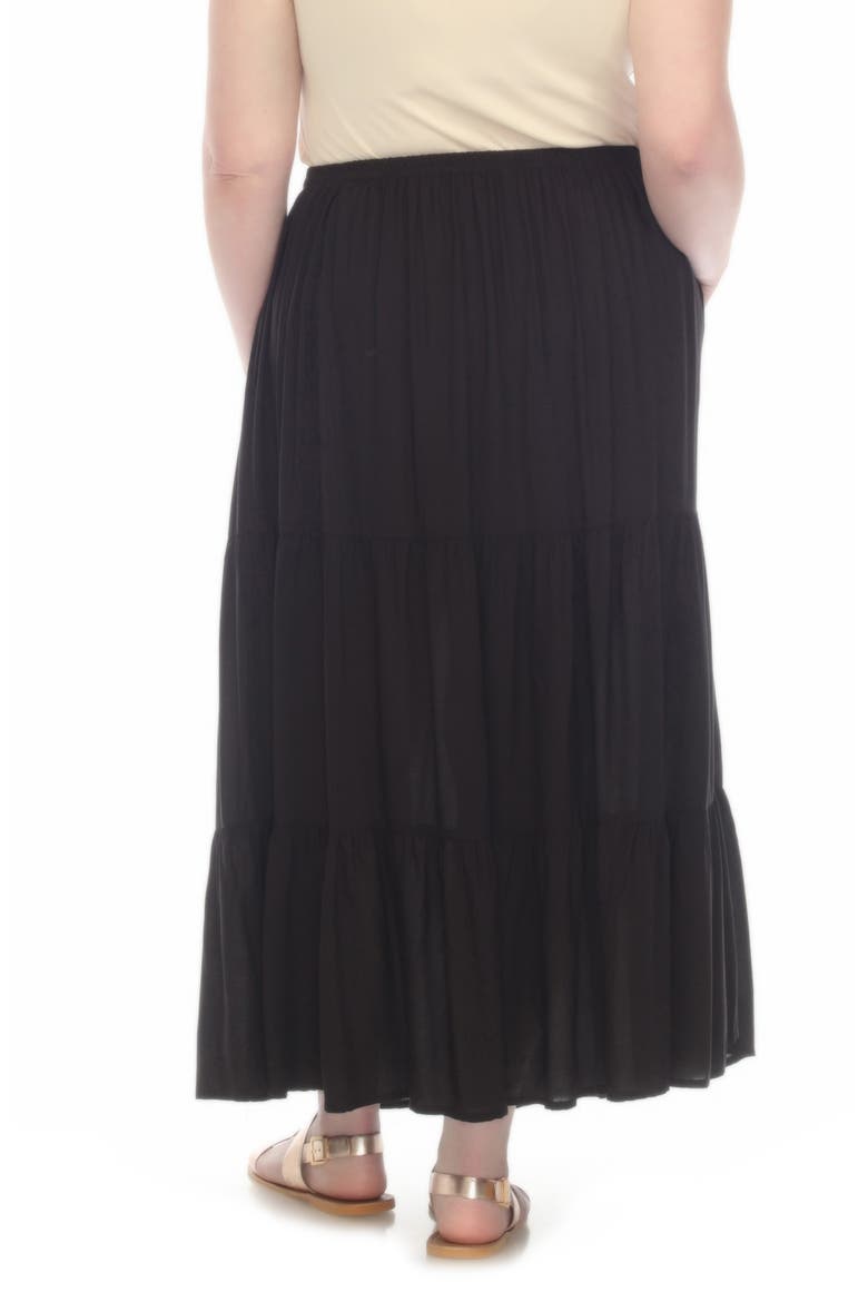 Tiered Maxi Skirt, Alternate, color, BLACK