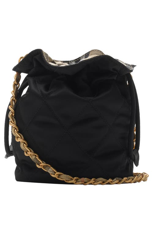 Burberry Chain Pouch Featuring Quilted Design In Black