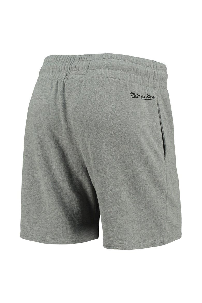 Women's Mitchell & Ness Heathered Gray Inter Miami CF Logo Shorts, Alternate, color, Heather Gray