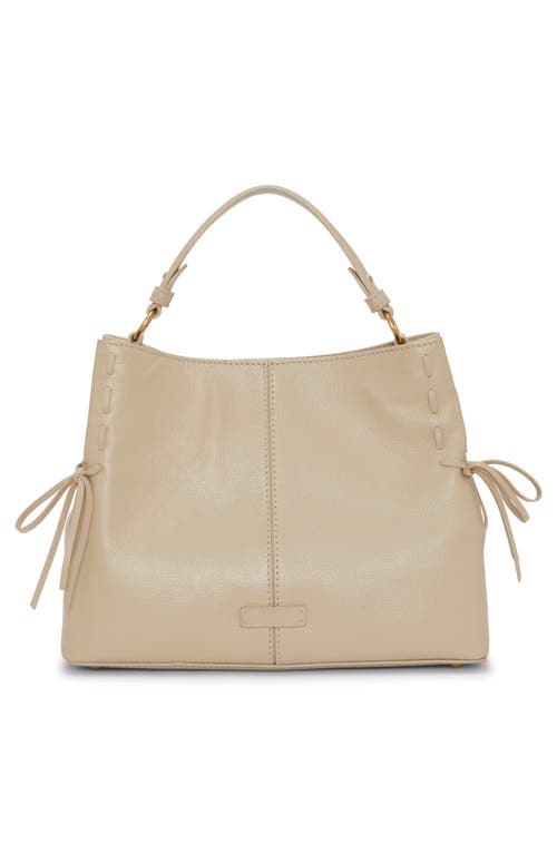 Vince Camuto Sabra Bow Leather Satchel In Light Beige