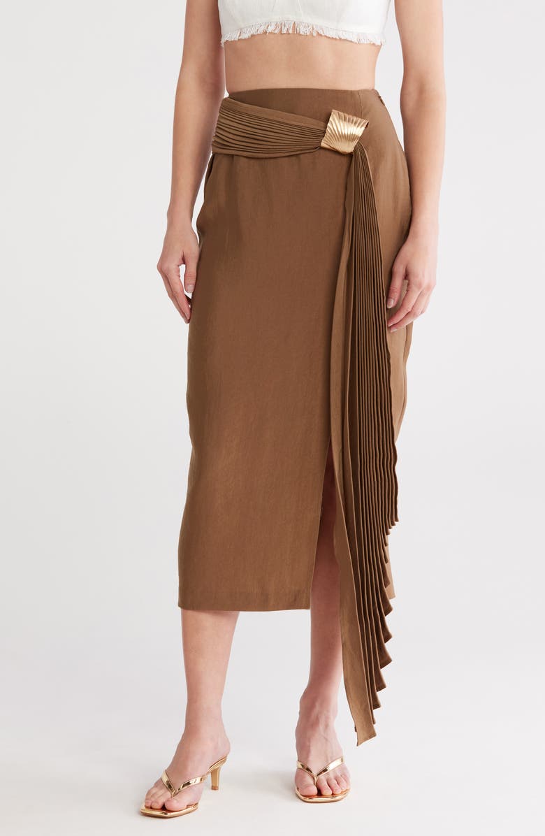 Cult Gaia Caroline Midi Skirt, Main, color,