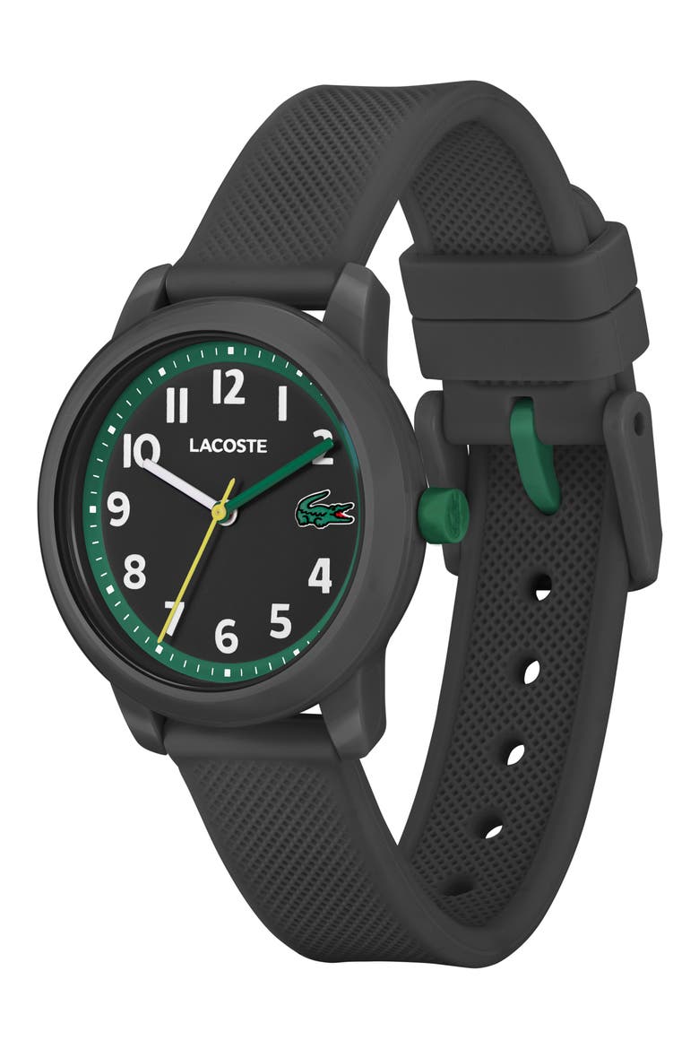 Kids' 12.12 Silicone Strap Watch, 33mm, Alternate, color, BLACK