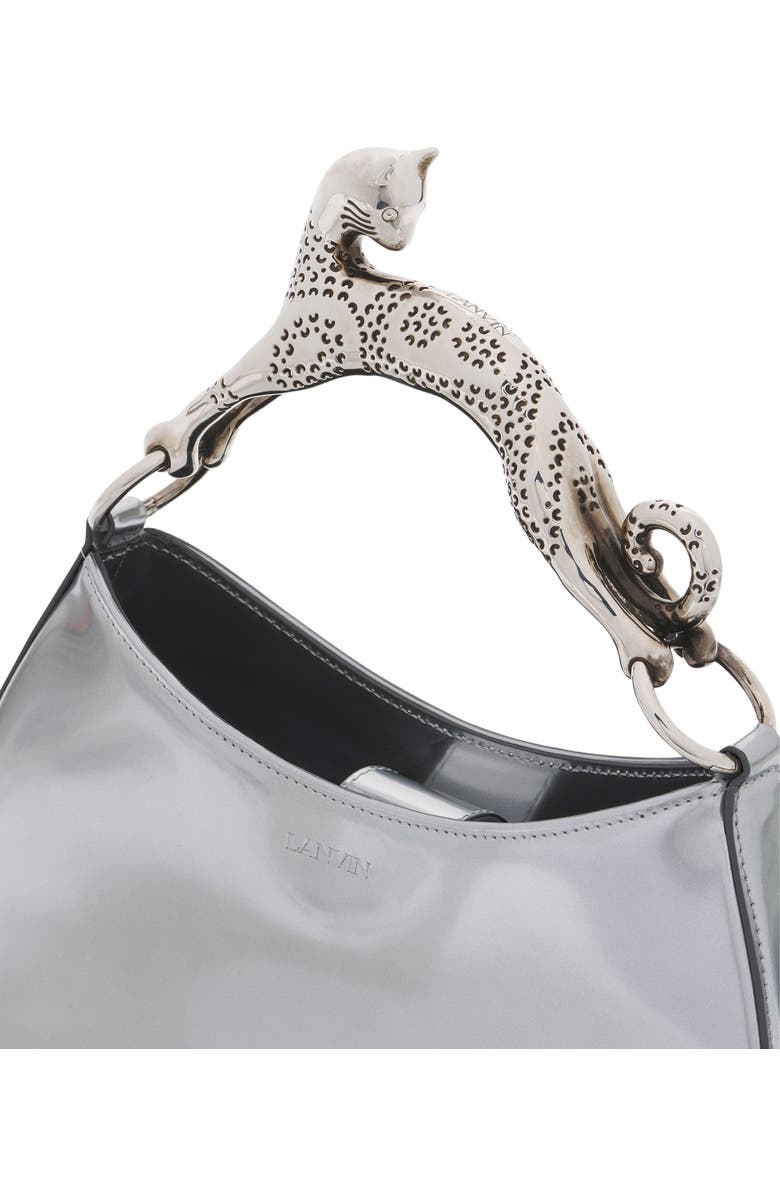 Lanvin Hobo Cat Bag in Metallic Leather, Alternate, color,