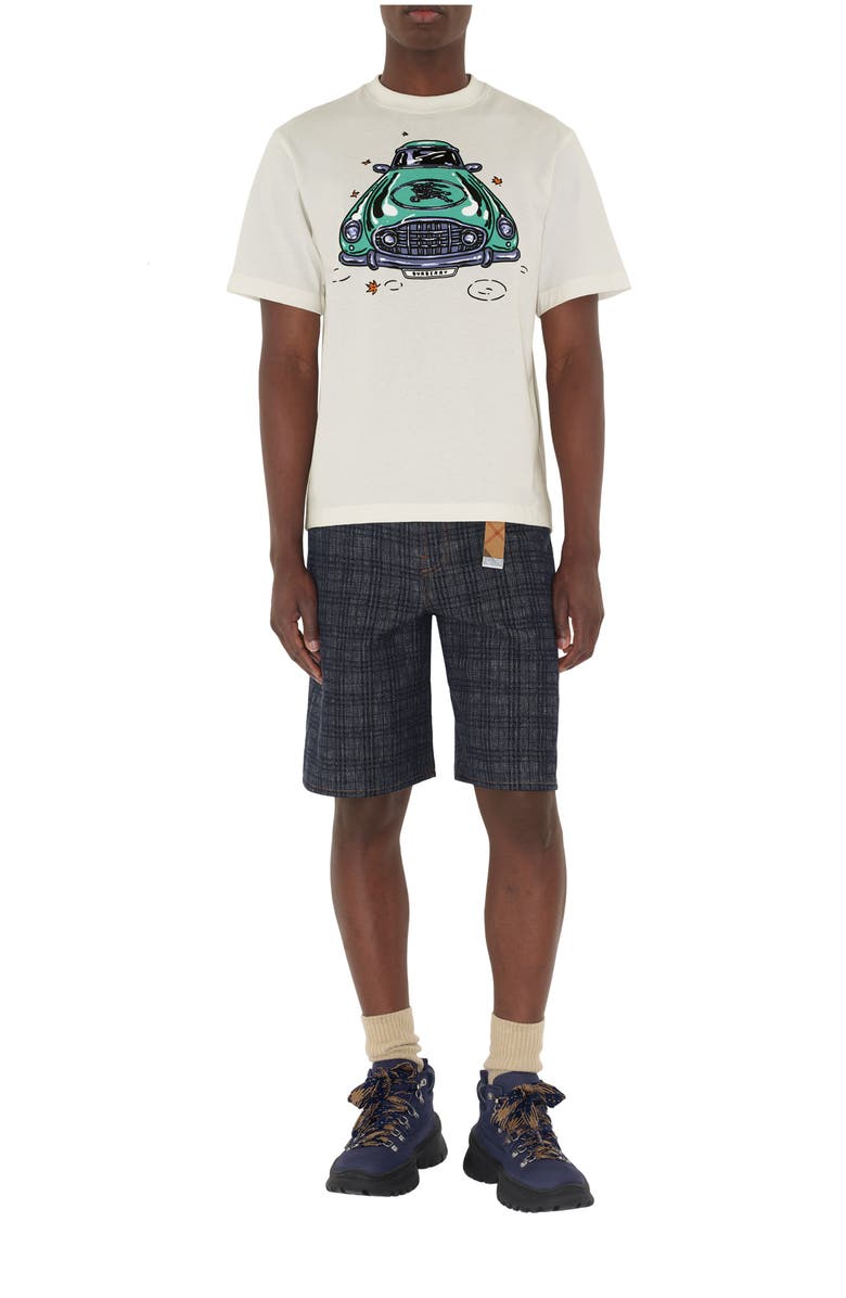 Burberry Car Cotton T-shirt, Main, color, Chalk White