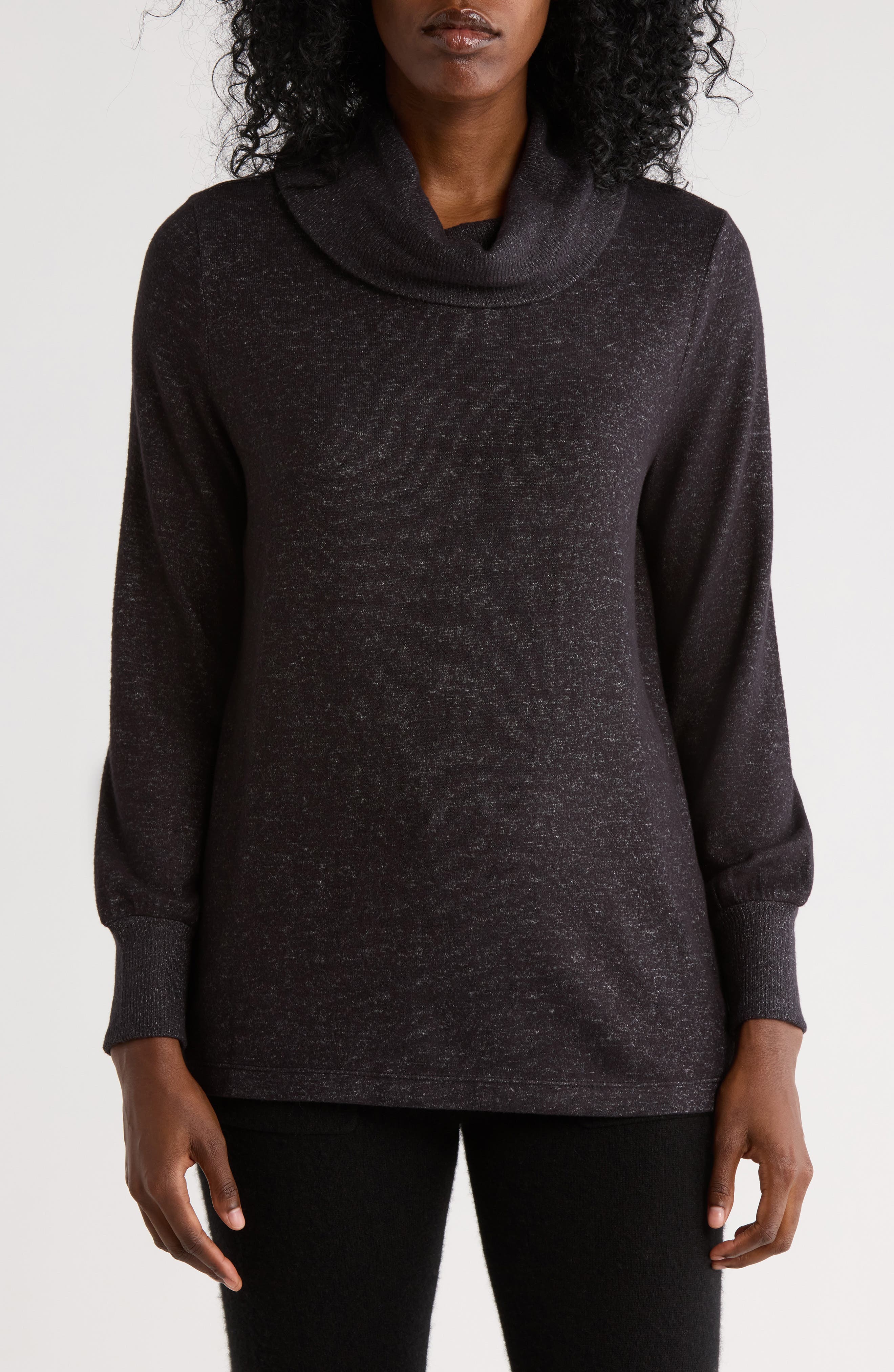 matty m. Cowl Neck Long Sleeve Knit Top