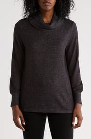 matty m. Cowl Neck Long Sleeve Knit Top