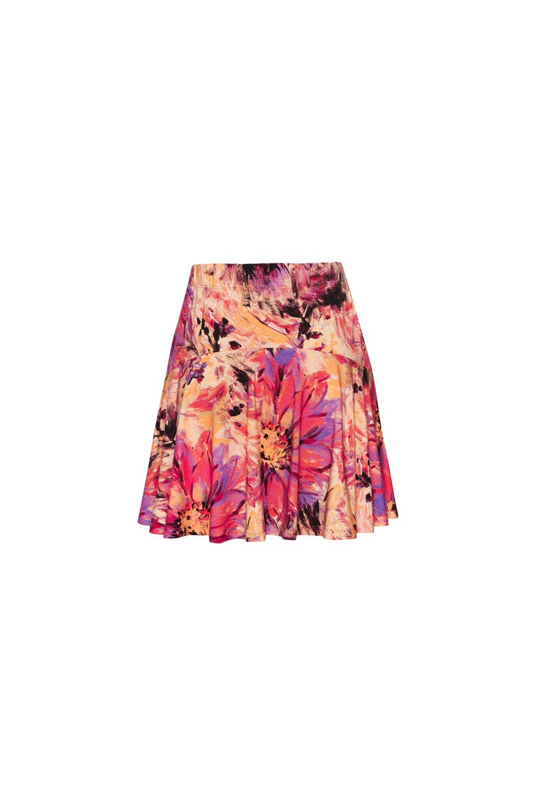 Flared Skort, Alternate, color, Pink-Printed