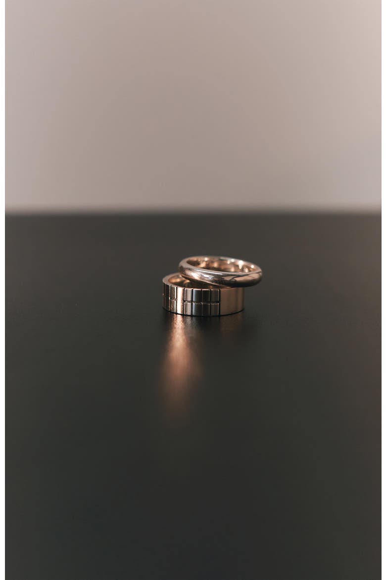 Korean Trigram Ring, Alternate, color, Silver